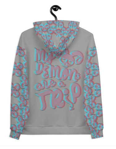 Tokin-3D My Demons are a trip- Hoodie - Tokinart, LLC