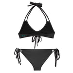 Black to Grey Reversible Bikini Top Set