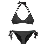 Black to Grey Reversible Bikini Top Set