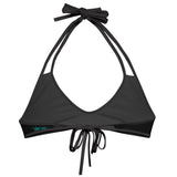 Black to Grey Reversible Bikini Top