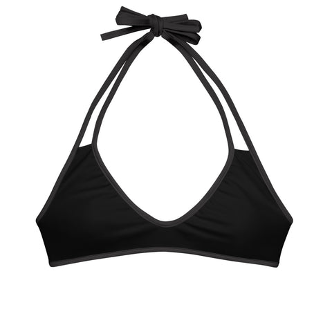Black to Grey Reversible Bikini Top