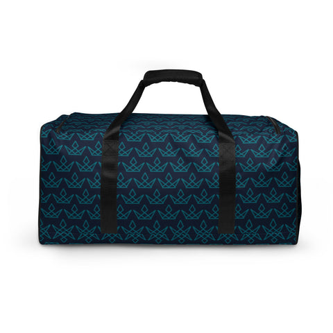 Teal and Navy Princess Crown Duffle bag