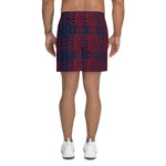 Retro- Redblue Lagoon- Athletic Long Shorts