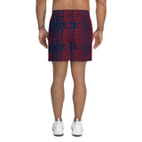 Retro- Redblue Lagoon- Athletic Long Shorts