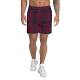 Retro- Redblue Lagoon- Athletic Long Shorts