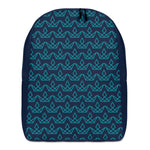 Teal & Navy Princess Crown Minimalist Backpack