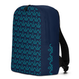 Teal & Navy Princess Crown Minimalist Backpack