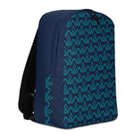 Teal & Navy Princess Crown Minimalist Backpack