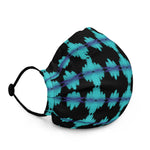 Black and blue Wavelengths- Premium face mask