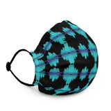 Black and blue Wavelengths- Premium face mask
