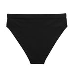 Black- Recycled Material High-Waisted Bikini Bottom