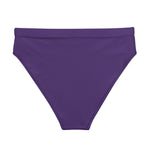 Purple- Recycled Material- High-Waisted Bikini Bottom