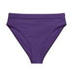 Purple- Recycled Material- High-Waisted Bikini Bottom