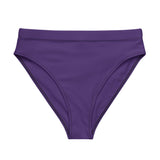 Purple- Recycled Material- High-Waisted Bikini Bottom