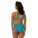 Water Ripples- Recycled Material High-Waisted Bikini Set