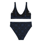 Dark Regal Recycled Material High-Waisted Bikini Set