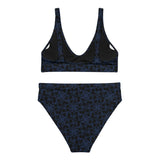Dark Regal Recycled Material High-Waisted Bikini Set
