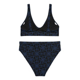 Dark Regal Recycled Material High-Waisted Bikini Set
