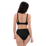 Black- Recycled Material High-Waisted Bikini Set