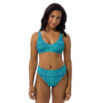 Water Ripples- Recycled Material High-Waisted Bikini Set