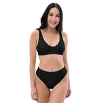 Black- Recycled Material High-Waisted Bikini Set