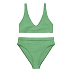 Green- Recycled Material high-waisted bikini Set