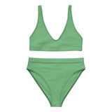 Green- Recycled Material high-waisted bikini Set