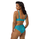 Water Ripples- Recycled Material High-Waisted Bikini Set
