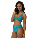 Water Ripples- Recycled Material High-Waisted Bikini Set