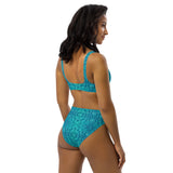 Water Ripples- Recycled Material High-Waisted Bikini Set
