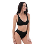 Black- Recycled Material High-Waisted Bikini Set