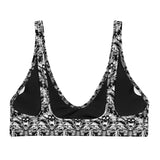 Death Moth- Recyled  Material- Padded Bikini Top