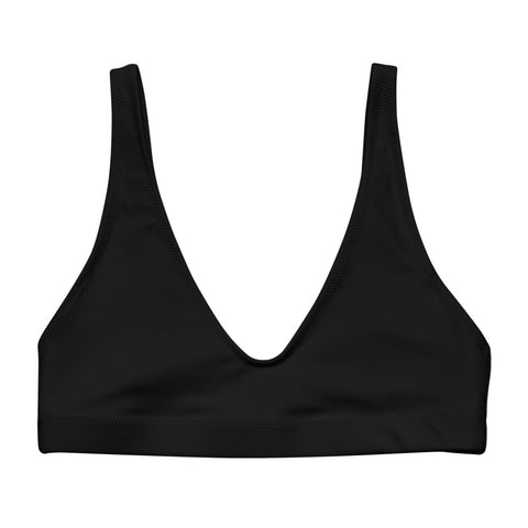 Black- Padded Bikini Top- Recycled Material