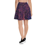 Blue Fire-Skater Style Skirt