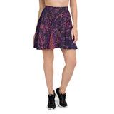 Blue Fire-Skater Style Skirt