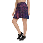 Blue Fire-Skater Style Skirt