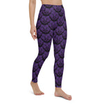 Purple Death Moth Yoga Leggings (XS- XL)