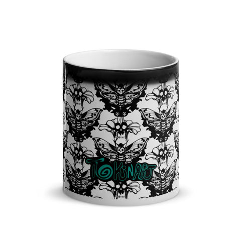 Death's- Head Moth Glossy Magic Mug - Tokinart, LLC