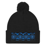 Depth of Blue Pom Pom Knit Cap - Tokinart, LLC