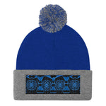 Depth of Blue Pom Pom Knit Cap - Tokinart, LLC