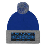 Depth of Blue Pom Pom Knit Cap - Tokinart, LLC