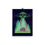 Alien Visits Bear- Poster