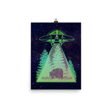 Alien Visits Bear- Poster