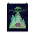 Alien Visits Bear- Poster